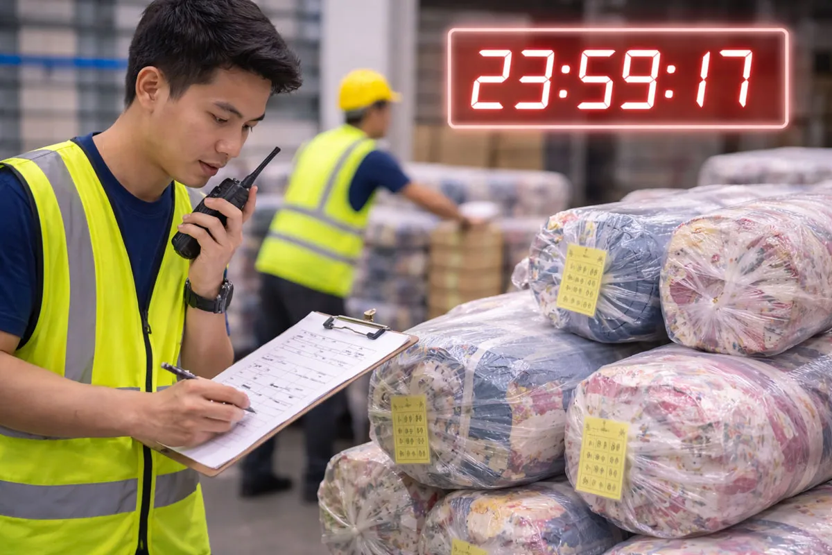 Kho xưởng vải gấp rút kiểm tra