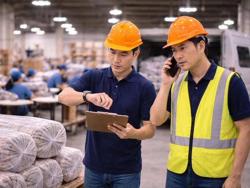 Làm sao để xưởng may không trễ đơn khi nguồn vải về chậm?